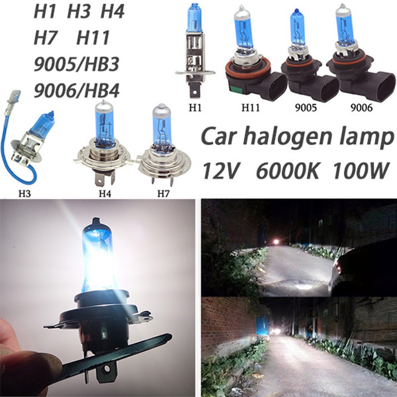 หลอดไฟซีนอน-ก๊าซฮาโลเจน-100w-12v-h4-h1-h7-led-9005-hb3-6000k-แสงสีขาว-2-ชิ้น-สำหรับติดรถยนต์