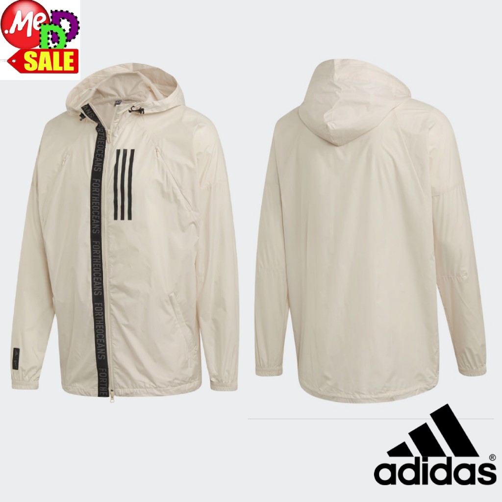 Adidas ใหม่ เสื้อแจ็คเก็ตมีฮู้ดกันลม-กันน้ำ(ละอองฝน) ADIDAS PARLEY  FOR WIND AND LIGHT RAIN JACKET DX9290 DX7944