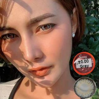 💟 Pitchylens Sassy brown gray Contactlens  บิ๊กอาย คอนแทคเลนส์ ราคาถูก แถมตลับฟรี