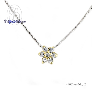 Finejewelthai จี้-เพชร-จี้เพชร-เพชรพรีเมียม-Pendant-Silver-Diamond CZ - P1023cz00g_2/ P1023cz00pg_2