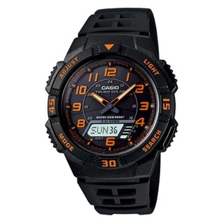 Casio standard Solar Power นาฬิกาข้อมือผู้ชาย สายเรซิ่น รุ่น AQ-S800W-1B2V - Black