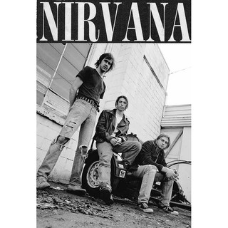 โปสเตอร์ รูปถ่าย วงดนตรี ร็อค เนอร์วานา NIRVANA 1987-94 POSTER 24”x35” Inch Kurt Cobain Legend American Rock Band v5