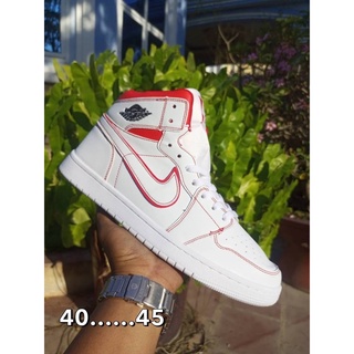 Nike air jordan รองเท้าผ้าใบผูกเชือกแบบหุ้มข้อ