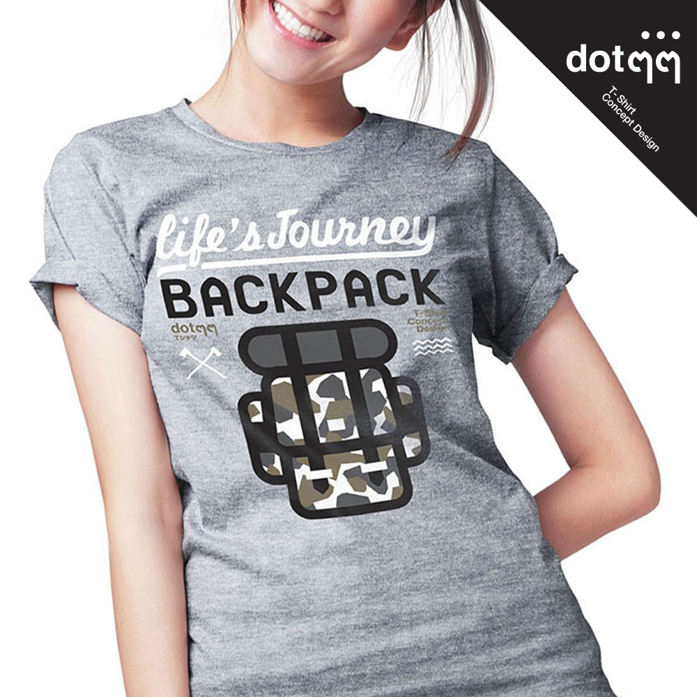 dotdotdot-เสื้อยืดผู้หญิง-รุ่น-concept-design-ลายbackpack-grey