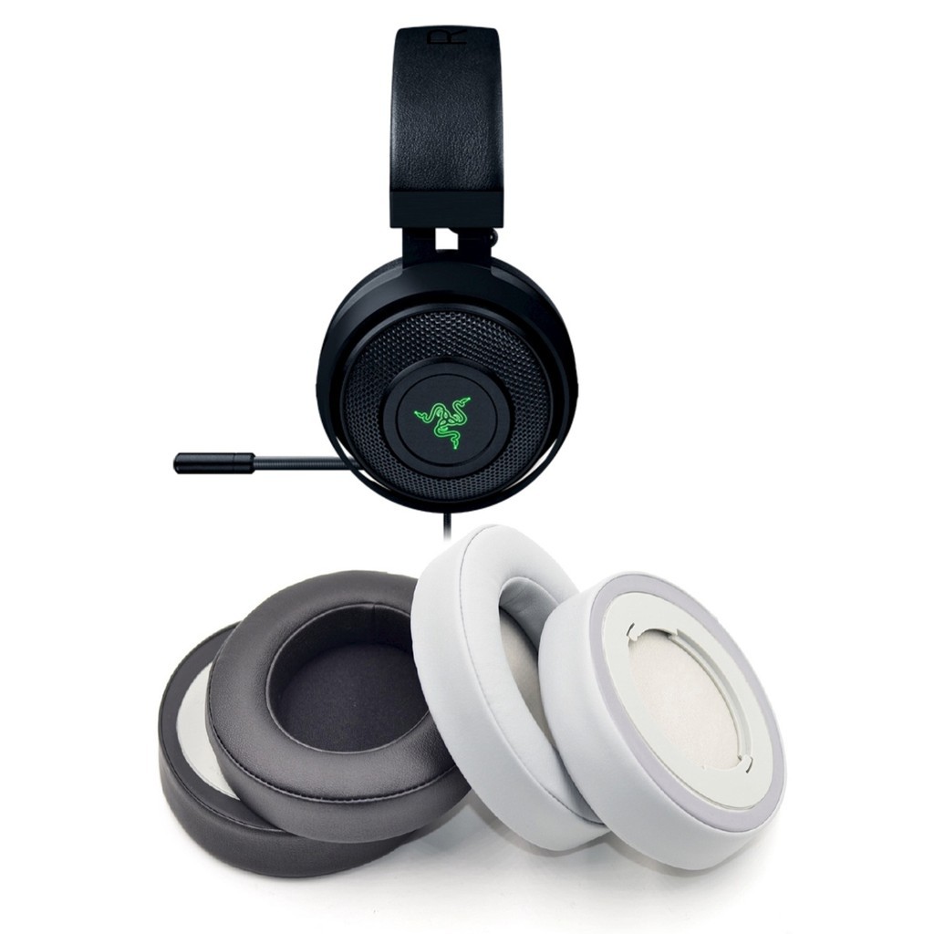 ภาพหน้าปกสินค้า' ' แผ่นครอบหูฟังแบบเปลี่ยน 2 ชิ้นสําหรับ Razer Kraken 7 . 1 Pro V 2 Gaming Headsets