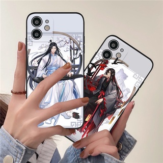 Comics Dao Master Straight Cube Case for IPhone 13 11 Pro ProMax 7 8 SE 2020 7Plus 8Plus X XS XR XSmax 12 12Pro 12Promax Wei Wuxian Lan Wangji Full Cover Lens  Matte Soft Cover