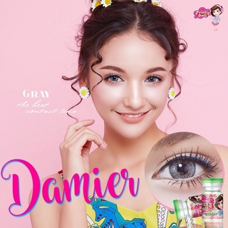 Damier Gray สีเทา Contact lens คอนแทคเลนส์ ตาหวาน เซ็กซี่ 3tone ตาโต ค่าสายตา สายตาสั้น แฟชั่น บิ๊กอาย Bigeyes Bigeye