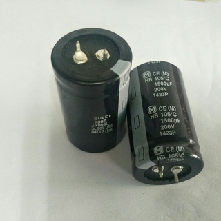 2ชิ้น Capacitor 1500uf200VDC (M)105C size 30x50mm.ของใหม่ของแท้คุณภาพดีเยี่ยม100% พร้อมส่ง