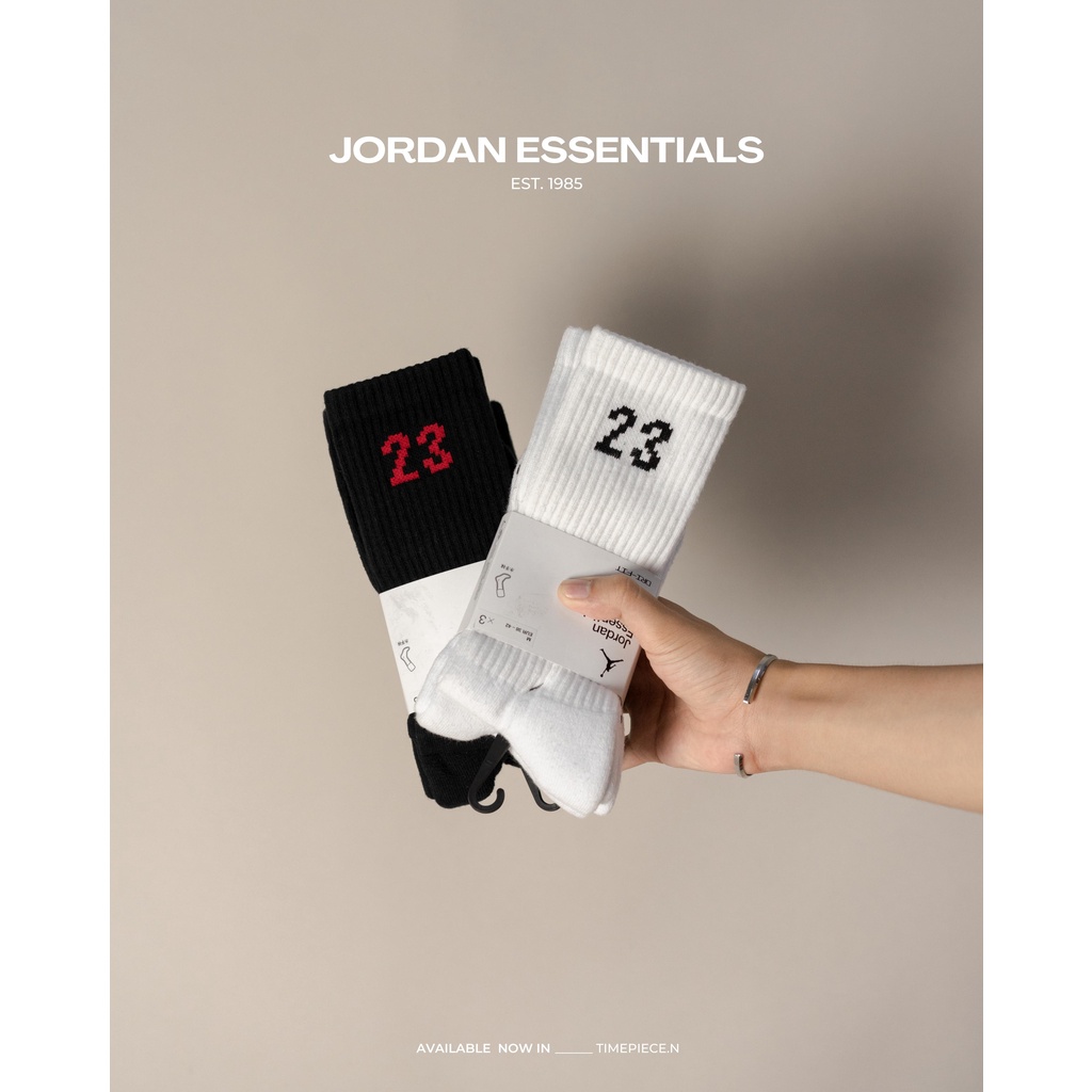 AJ Essentials Crew Socks (DA5718, DH4287) | Shopee Thailand