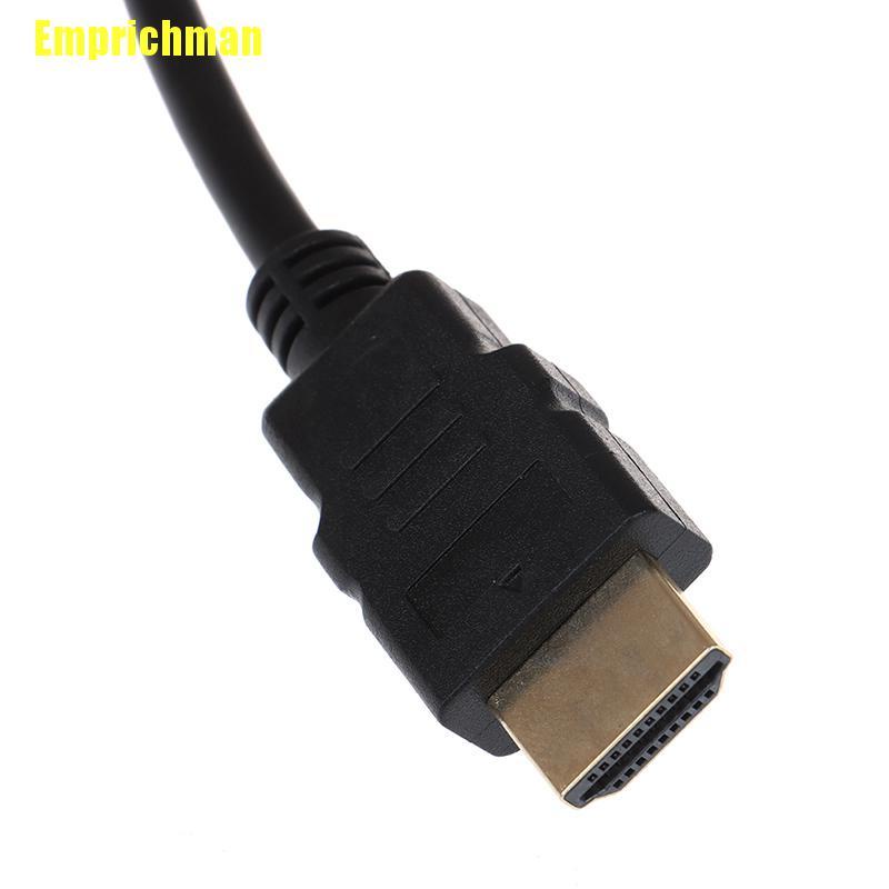 emprichman-สายเคเบิ้ลอะแดปเตอร์โปรเจคเตอร์-hdmi-to-vga-hdd-สีดํา