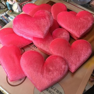 8cm หัวใจ หัวใจผ้า กำมะหยี่ ขนาด 8 เซนติเมตร จำนวน 2 ชิ้น heart for valentine gift