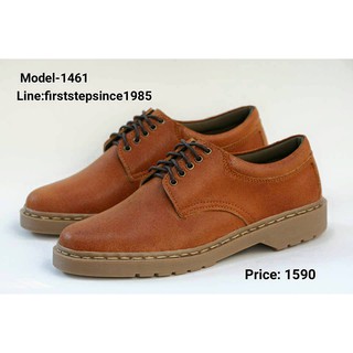 Firststepsince รองเท้าหนังแท้ Model-1461 สีน้ำตาล