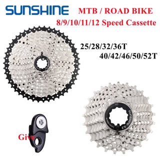 SUNSHINE เฟืองหลังจักรยาน 8/9/10/11 speed MTB/Road(สีเงิน)