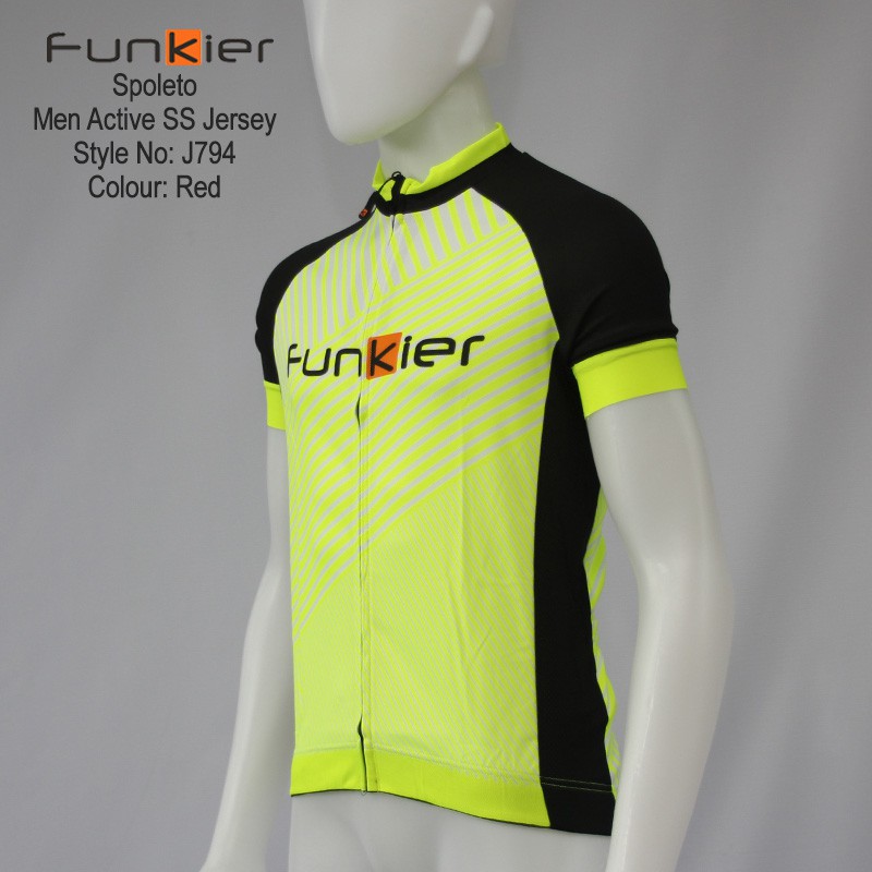 เสื้อจักรยานแขนสั้นผู้ชาย-funkier-j-794-เหลือง