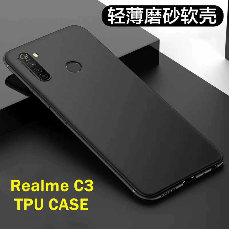 tpu-case-เคสเรียวมี-realme-c3-realme5-เคสซิลิโคน-เคสนิ่ม-สวยและบางมาก-เคสสีดําสีแดง-ส่งจากไทย