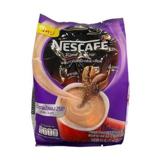 NESCAFE เนสกาแฟ กาแฟปรุงสำเร็จ เบลนด์แอนด์บรู สูตรน้ำตาลน้อย 19กรัม X 27ซอง