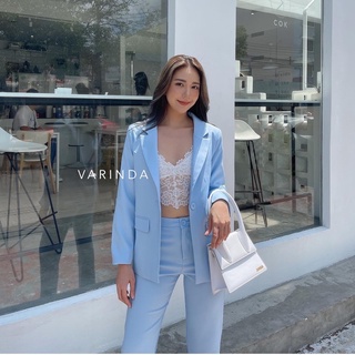 Varinda #สูทสีฟ้า #ชุดสูทสีฟ้า #สูทผู้หญิงสีฟ้า #สูทสีดำ #ชุดสูทสีดำ #สูทสีเขียว #ชุดสูทสีเขียว #สูทสีส้ม #ชุดสูทสีส้ม