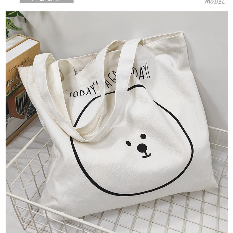 canvas-bag-great-day-กระเป๋าผ้าใบสะพายไหล่-ใส่ไอแพดได้-พร้อมส่ง