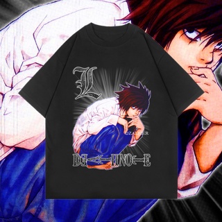 เสื้อยืดโอเวอร์ไซส์(OVERSIZED) สมาชิกสภานิติบัญญัติ L | บันทึกความตาย | เสื้อยืด สไตล์วินเทจ | เสื้อยืด ลายการ์ตูนอนิเมะ
