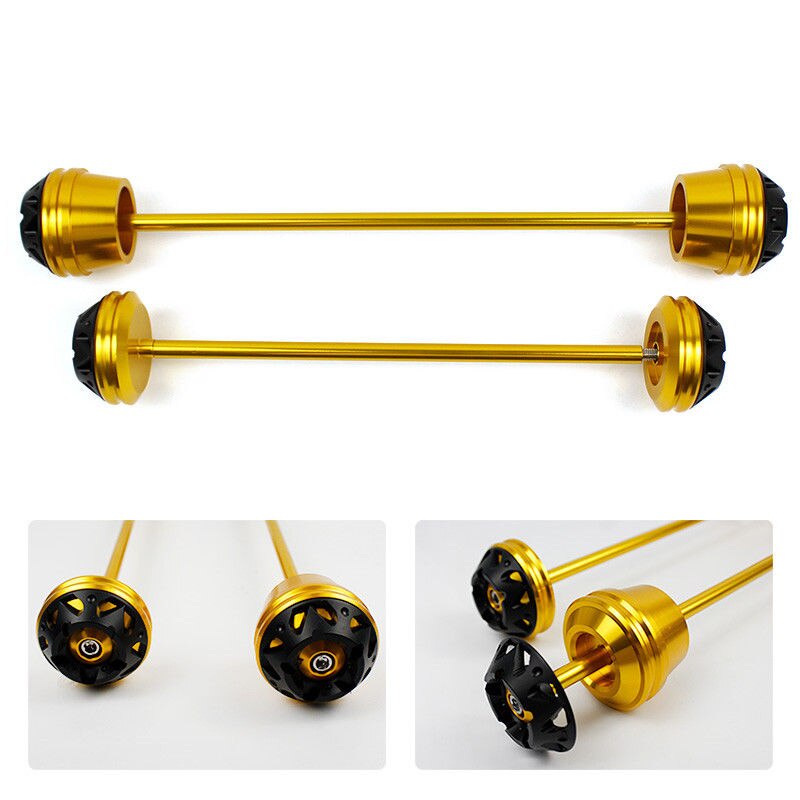 Ultrasupplier Front & Rear Motorcycle Wheel Axle Fork Slider Cap Crash ...