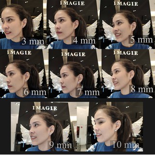 ภาพขนาดย่อของภาพหน้าปกสินค้าIMAGIE ต่างหูเพชร Cz Hearts&Arrows ต่างหูคริสตัล 3-10mm จากร้าน imagie_officialshop บน Shopee ภาพที่ 3