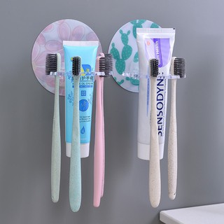 ภาพหน้าปกสินค้าOMUDA_SHOP ที่เก็บแปรงสีฟัน+ยาสีฟัน แบบติดผนัง เก็บแปรงได้4อัน (คละลาย) ที่เกี่ยวข้อง