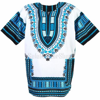 Dashiki African Shirt Cotton Hiphop เสื้อจังโก้ เสื้อโบฮีเมียน ad15c