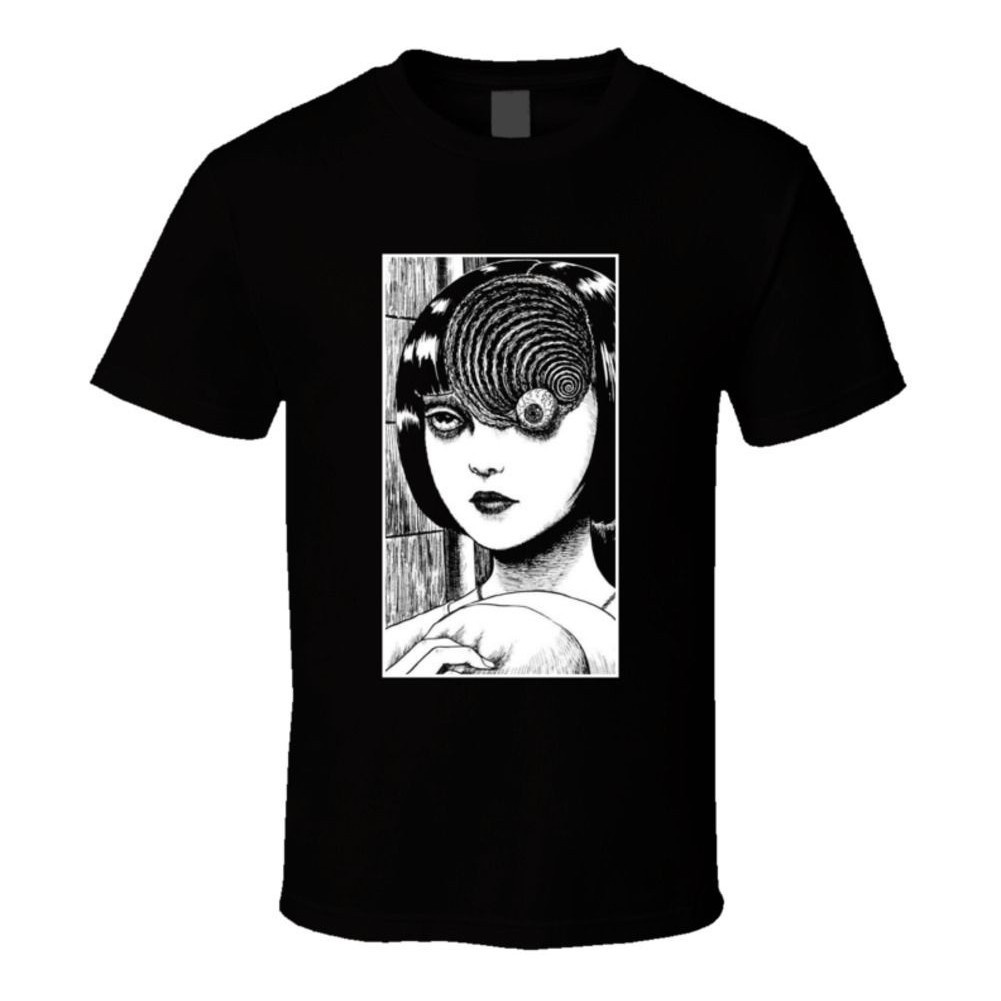 เสื้อสาวอวบ-uzumaki-junji-ito-การ์ตูนสยองขวัญญี่ปุ่นเสื้อยืดผู้ชายเกิดdalmc