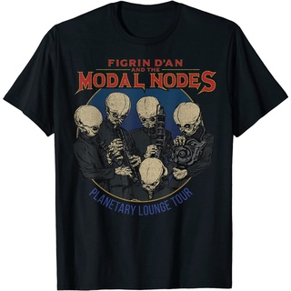 เสื้อยืดโอเวอร์ไซส์เสื้อยืด พิมพ์ลายโปสเตอร์ Star Wars Cantina Band Planetary Lounge TourS-3XL