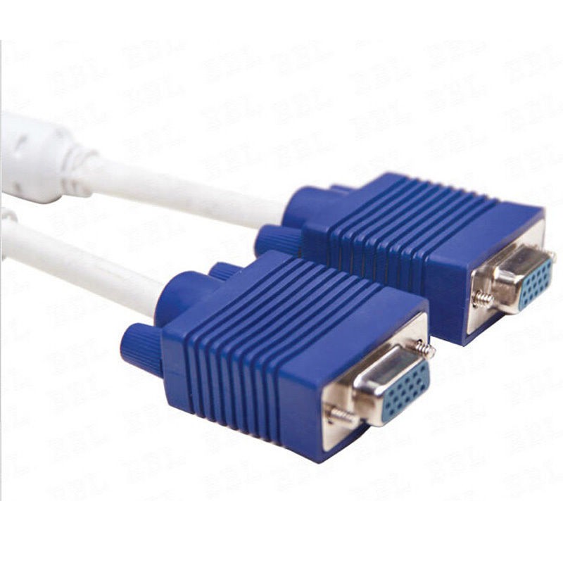 ส่งเร็ว-สาย-y-vga-1-2-y-vga-cable-สายสีขาว-1-คอมออก-2-จอ-หัว-vga-splitter-cable-1ออก2-จอ-rgb-dm