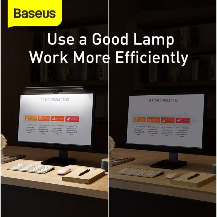 ส่งฟรี-โคมไฟ-baseus-i-work-monitor-light-bar-โคมไฟอ่านหนังสือ-led-ไฟจอคอม-โคมไฟทํางาน-โคมไฟถนอมสายตา-ไฟติดหน้าจอ-lamp
