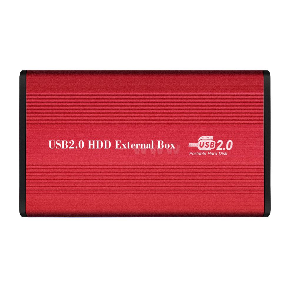 ฮาร์ดดิสก์-usb2-0-to-ide-ฮาร์ดดิสก์-2-5-นิ้ว-ide-hdd-enclosure-กล่องฮาร์ดดิสก์อลูมิเนียม-hdd-สีแดง