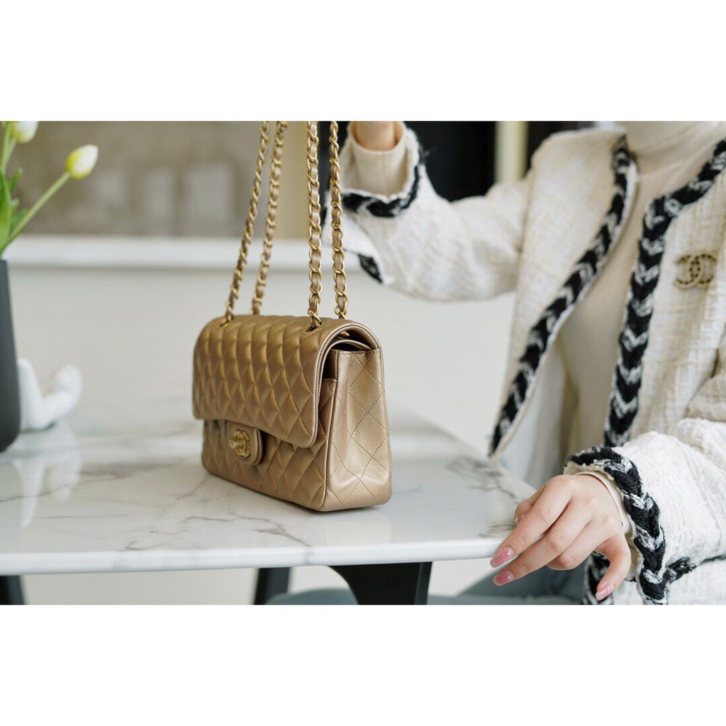 พรี-chanel-classic-flap-25cm-หนังแกะ-กระเป๋าสะพาย-กระเป๋าแฟชั่นหนังแท้กระเป๋าเดินทาง-แบรนด์เนน