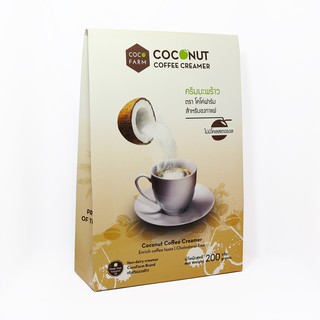 ครีมมะพร้าว coconut coffee creamer ปริมาณสุทธิ 200 กรัม หมดอายุ 03/25