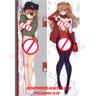 Asuka Neon Genesis Evangelion EVA Dakimakura ปลอกหมอนอิงโซฟา แบบนิ่ม ลายอนิเมะญี่ปุ่น Otaku ขนาด 50x150 ซม. DK3192