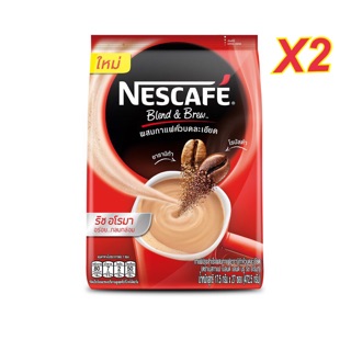 Nescafe BLEND &amp; BREW Rich Aroma เนสกาแฟ เบลนด์ แอนด์ บรู ริช อโรมา 17.5 กรัม 27 ซอง (2 แพ็ค)