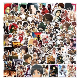 สินค้า สติ๊กเกอร์พีวีซี Attack On Titan Anime Manga กันน้ํา 50 ชิ้น ( 2 แบบ )