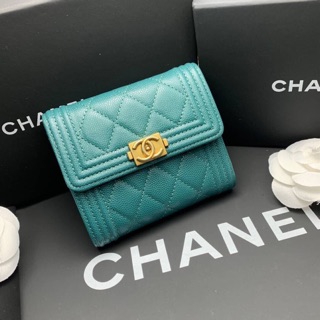 กระเป๋า หนังแท้ chanel wallet ออริ