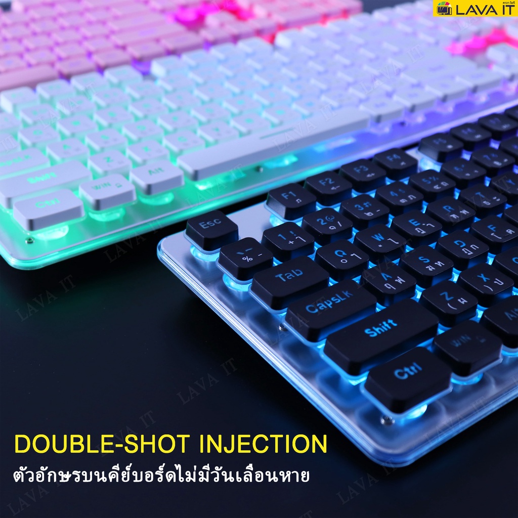 ภาพสินค้าNubwo NK-32 Fortune Gaming Keyboard คีย์บอร์ดเกมมิ่ง (รับประกันสินค้า 1 ปี) จากร้าน lava_it บน Shopee ภาพที่ 4