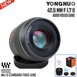 ภาพขนาดย่อของสินค้าYongnuo M4/3 Lens 42.5 MM F1.7 II เลนส์ออโต้โฟกัส สำหรับใส่กล้อง OLYMPUS และ​ PANASONIC LUMIX Mirrorless