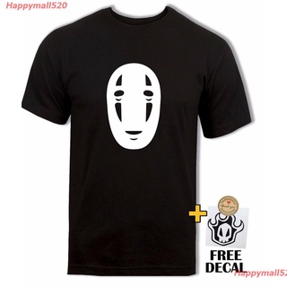 Happymall520 2021 Spirited Away Mask Ghibli Totoro Anime Movie Black Men T-shirt Unisex Tee sale