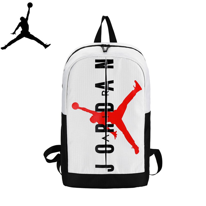 nike-air-jordan-กระเป๋าเป้สะพายหลังสีขาวสีแดง-backpack-กระเป๋าเป้คอมพิวเตอร์นักเรียน