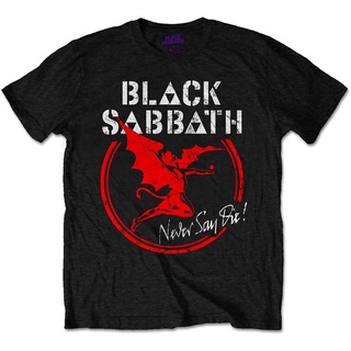 ❏►۩Diy Men T shirt plus size Sabbath Never Say Die Archangel Ozzy Osbourne Tees Cotton Black