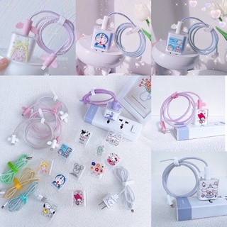 💫พร้อมส่งจากไทย💫Adapter for i6-i11ชุดถนอมสายชาร์จลายการ์ตูนน่ารัก/เคสTPUหัวชาร์จ  5W ลายการ์ตูนน่ารักมากๆ