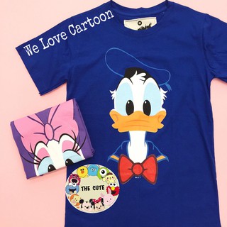 เสื้อยืดลายการ์ตูนโดนัลเดซี่ Donal & Daisy