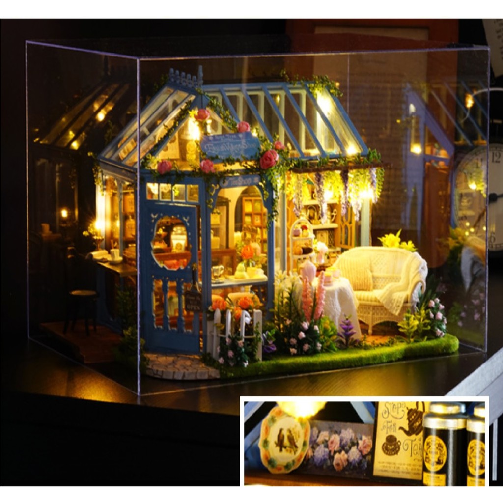 ภาพสินค้าบ้านตุ๊กตา DIY ของตกแต่งบ้าน **พร้อมส่ง **(ประกอบเอง) สร้างบ้านเล่นกับครอบครัว+กล่องดนตรี จากร้าน kun_tong บน Shopee ภาพที่ 1