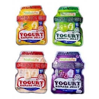 เยลลี่โยเกิร์ต yogurt konjac jelly เยลลี่บุก หนุบหนับหนึบ 4รสชาติ 1ห่อมี15ชิ้น