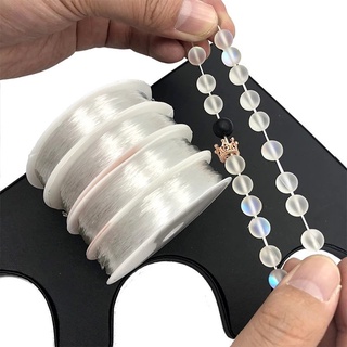 ภาพหน้าปกสินค้า1 Roll Handmade Beaded Elastic String Thread / High-quality Transparent Beading Cord/ DIY Jewelry Making Accessories ที่เกี่ยวข้อง