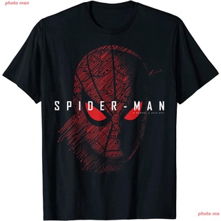 สไปเดอร์แมน เสื้อยืด Spider-Manเสื้อยืด Marvel Spider-Man Far From Home Tech Spider-Man Logo T-Shirt menเสื้อยืดอินเทรนด
