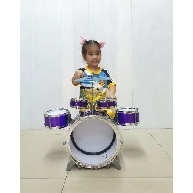 ของเล่นกลองชุด-5ใบ-ชุดกลองชุดใหญ่-กลองเด็กเล่น-drum-set-5ใบ-สมจริง-mlh